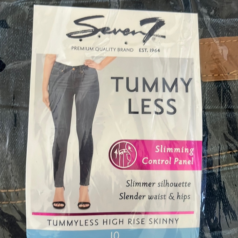 Seven 7 jeans Tummy Less Slimming High Rise Skinny 10 Slimming Control Panel